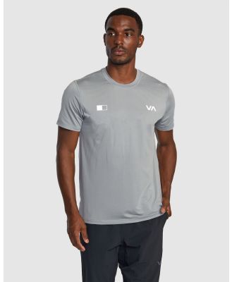 RVCA - Rvca Runner   Technical Short Sleeve Top For Men - Short Sleeve T-Shirts (STONE) Rvca Runner   Technical Short Sleeve Top For Men