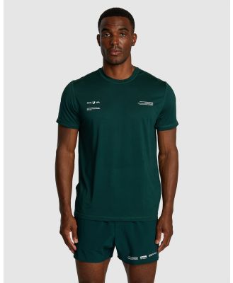 RVCA - Rvca Runner   Technical Short Sleeve Top For Men - T-Shirts & Singlets (FOREST) Rvca Runner   Technical Short Sleeve Top For Men