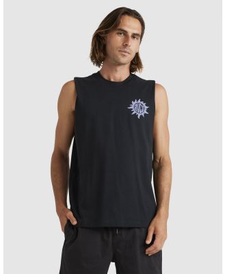 RVCA - Sol Stamp   Muscle Tank For Men - Muscle Tops (RVCA BLACK) Sol Stamp   Muscle Tank For Men