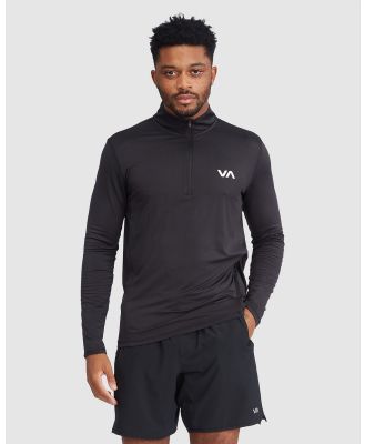 RVCA Sport - Sport Vent Half Zip Pullover - Tops (BLACK) Sport Vent Half Zip Pullover