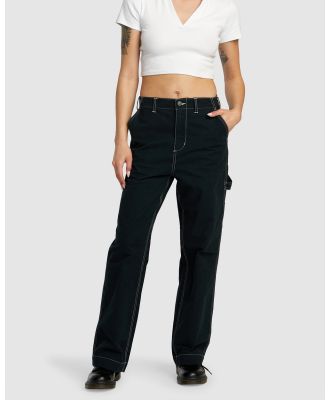 RVCA - Spring Shift   Relaxed Fit Trousers For Women - Pants (BLACK) Spring Shift   Relaxed Fit Trousers For Women