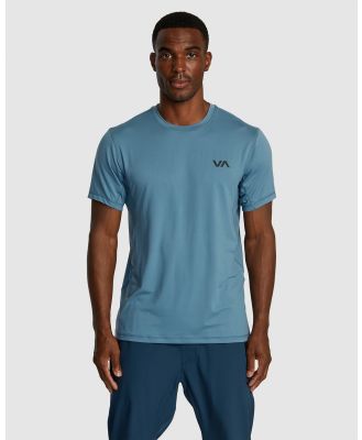 RVCA - Va Sport Vent   Short Sleeve Top For Men - T-Shirts & Singlets (GLACIER) Va Sport Vent   Short Sleeve Top For Men