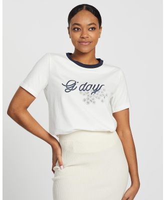 Ryder - G'day Daisy Tee - T-Shirts & Singlets (White) G'day Daisy Tee