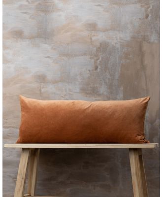 Saarde - Linen Velvet Bolster Cushion - Home (Anatolia) Linen-Velvet Bolster Cushion