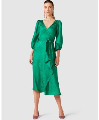 SACHA DRAKE - Chateau Wrap Dress - Dresses (Green) Chateau Wrap Dress