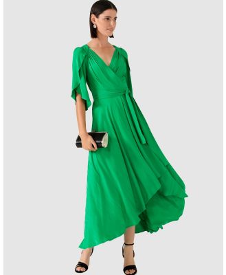 SACHA DRAKE - Hanworth House Wrap Dress - Dresses (Green) Hanworth House Wrap Dress