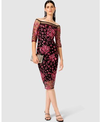 SACHA DRAKE - Petal Dress - Dresses (Black/Pink) Petal Dress