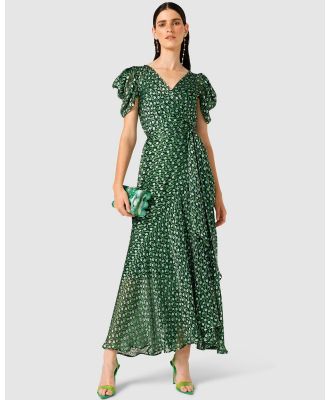 SACHA DRAKE - Twilight Shimmer Maxi Dress - Dresses (Emerald Poppy) Twilight Shimmer Maxi Dress