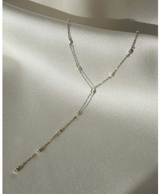 SAINT VALENTINE - Marais Pearl Lariat Necklace   Gold - Jewellery (Gold) Marais Pearl Lariat Necklace - Gold