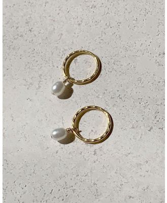 SAINT VALENTINE - Mini Pearl Hoops   Gold - Jewellery (Gold) Mini Pearl Hoops - Gold