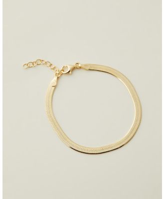 SAINT VALENTINE - Sphinx 3mm Snake Chain Bracelet   Gold - Jewellery (Gold) Sphinx 3mm Snake Chain Bracelet - Gold
