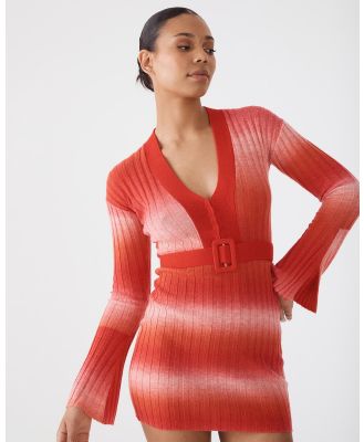 San Sloane - Coralie Mini Dress - Bodycon Dresses (Coral Ombre) Coralie Mini Dress