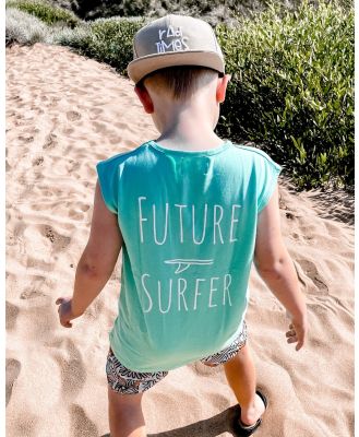 Sand N Salt - Future Surfer Aqua Muscle Tank - T-Shirts & Singlets (Aqua) Future Surfer Aqua Muscle Tank