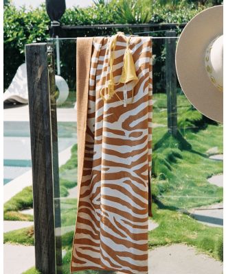 Sand Society - Zebra Sand Free Beach Towel - Home (Brown) Zebra Sand Free Beach Towel