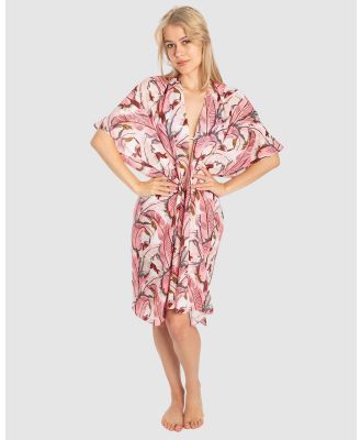 Sant And Abel - Martinique Banana Leaf Cover Up - Swimwear (Pink) Martinique Banana Leaf Cover Up