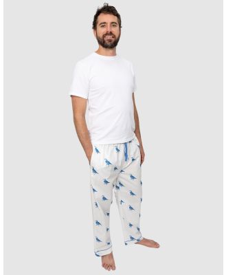 Sant And Abel - Men's Nathan Turner Quail PJ Pants - Sleepwear (Blue) Men's Nathan Turner Quail PJ Pants