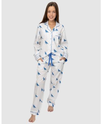 Sant And Abel - Women's Nathan Turner Quail Long PJ Set - Sleepwear (Blue) Women's Nathan Turner Quail Long PJ Set