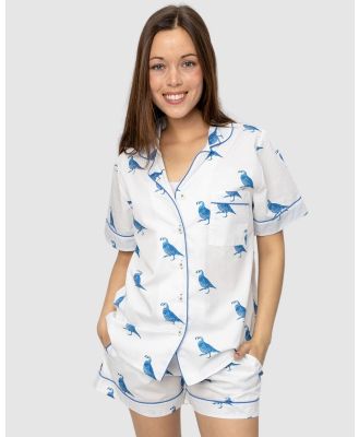 Sant And Abel - Women's Nathan Turner Quail Short PJ Set - Sleepwear (Blue) Women's Nathan Turner Quail Short PJ Set