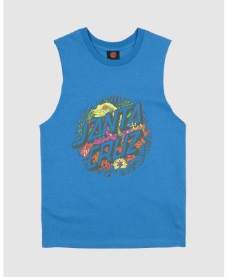 Santa Cruz - ASP Flores Dot Muscle   Teens - T-Shirts & Singlets (Blue) ASP Flores Dot Muscle - Teens
