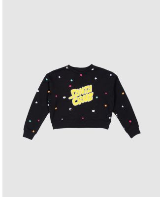 Santa Cruz - Bubble Stack Sweater   Teens - Sweats (Black) Bubble Stack Sweater - Teens