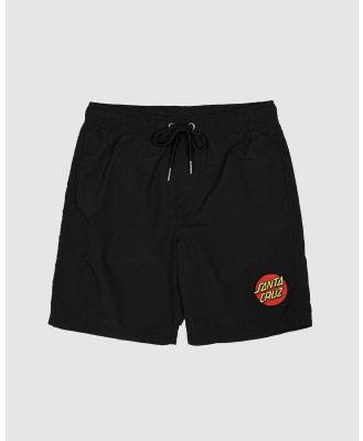 Santa Cruz - Classic Dot Cruzier Shorts   Teens - Shorts (Black) Classic Dot Cruzier Shorts - Teens