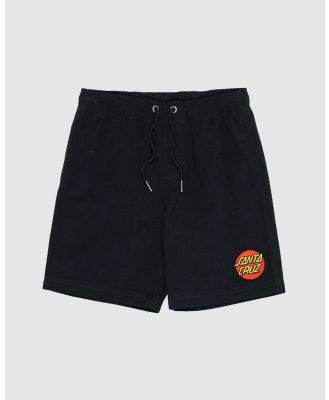 Santa Cruz - Classic Dot Switch Shorts   Teens - Shorts (Black) Classic Dot Switch Shorts - Teens