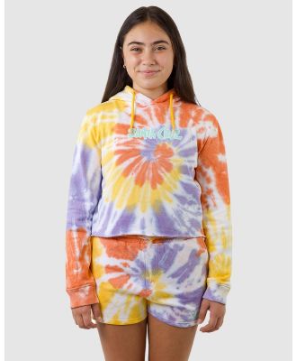 Santa Cruz - SC Tropic Strip Front Hoodie   Teens - Hoodies (Gold Tie Dye) SC Tropic Strip Front Hoodie - Teens