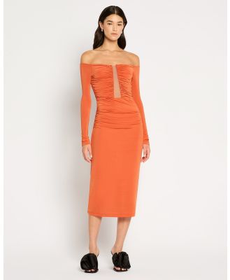 sass & bide - In Orbit Jersey Midi Dress - Dresses (BURNT ORANGE) In Orbit Jersey Midi Dress