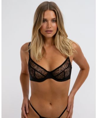 Saturday the Label - Rose Underwire Bra and G String Set - Underwire Bras (Black) Rose Underwire Bra and G-String Set