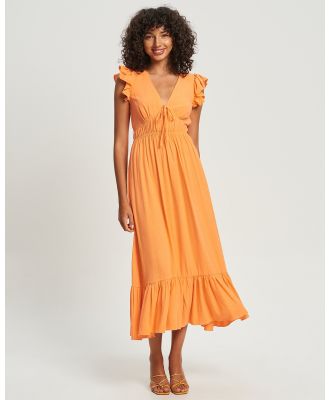 Savel - Mia Gathered Dress - Dresses (Orange) Mia Gathered Dress