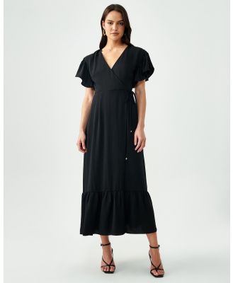 Savel - Steevie Wrap Dress - Dresses (Black) Steevie Wrap Dress