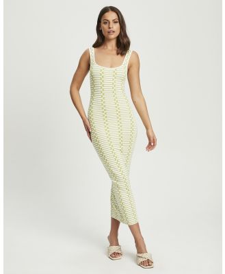 Savel - Wave Knit Dress - Dresses (Ivory/apple) Wave Knit Dress