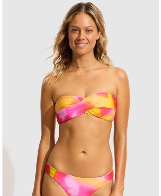 Seafolly - Colour Crush Twist Bandeau - Bikini Tops (FuchsiaRos) Colour Crush Twist Bandeau