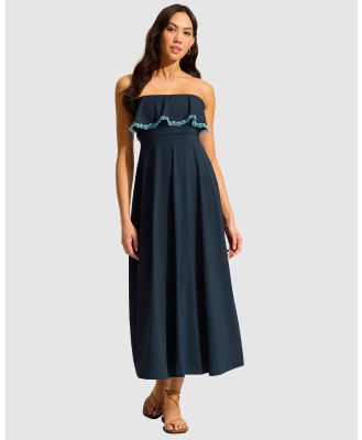 Seafolly - Lucia Frill Midi Dress - Dresses (True Navy) Lucia Frill Midi Dress