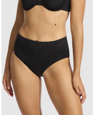 Seafolly - Lulu High Waisted Pants - Bikini Bottoms (Black) Lulu High Waisted Pants