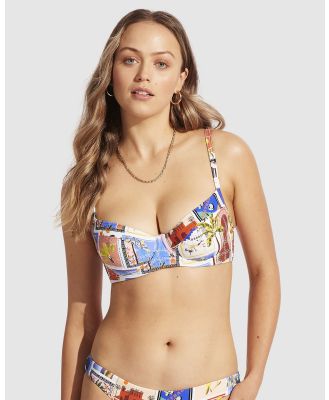 Seafolly - On Vacation DD Cup Underwire Bra - Bikini Set (Azure) On Vacation DD Cup Underwire Bra
