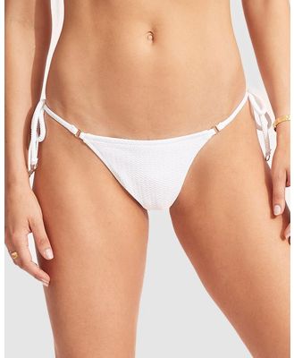 Seafolly - Sea Dive Tie Side Rio Pant - Bikini Bottoms (White) Sea Dive Tie Side Rio Pant