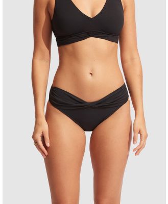 Seafolly - Seafolly Collective Twist Band Hipster - Bikini Bottoms (Black) Seafolly Collective Twist Band Hipster
