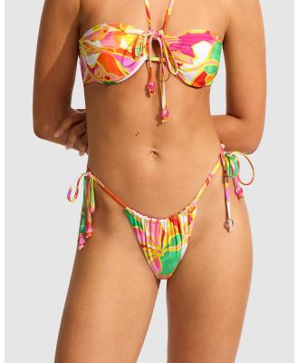 Seafolly - Wonderland Drawstring Tie Side Rio Pants - Bikini Bottoms (FuchsiaRos) Wonderland Drawstring Tie Side Rio Pants