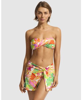 Seafolly - Wonderland Twist Front Skirt - Swimwear (Fuchsia Rose) Wonderland Twist Front Skirt