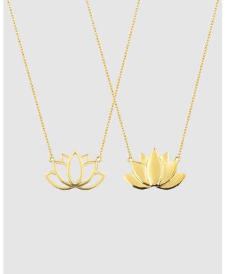 Secret Sisterhood - Lotus Friendship Necklaces - Jewellery (Gold) Lotus Friendship Necklaces
