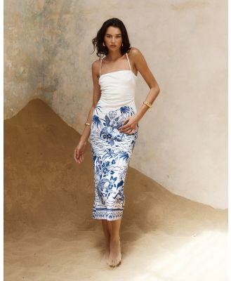 Seven Wonders - Valencia Midi Dress - Printed Dresses (Blue) Valencia Midi Dress