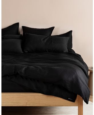 Sheet Society - Eve Linen Quilt Cover Set - Home (Black) Eve Linen Quilt Cover Set