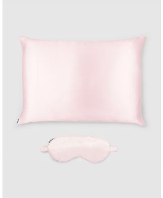 Shhh Silk - Silk Eye Mask and Pillowcase - Sleep (Pink) Silk Eye Mask and Pillowcase