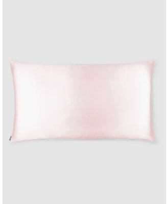 Shhh Silk - Silk Pillowcase   King Size - Sleep (Pink) Silk Pillowcase - King Size