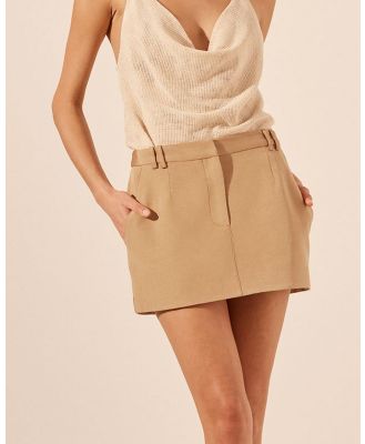Shona Joy - Vento Micro Mini Skirt - Skirts (Sand) Vento Micro Mini Skirt