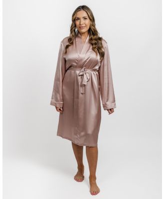 SILK MAGNOLIA - Silk Dressing Gown - Sleepwear (Pink) Silk Dressing Gown