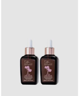 Silk Oil of Morocco - Scalp Pure Argan Stimulating & Energizing Elixr Duo   Value Pack - Hair (Brown) Scalp Pure Argan Stimulating & Energizing Elixr Duo - Value Pack