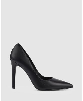 Siren - Circa Stiletto Pumps - All Pumps (Black Leather) Circa Stiletto Pumps