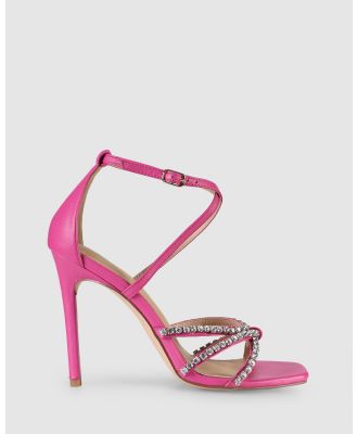 Siren - Dannie Stiletto Heels - Sandals (Hot Pink Leather) Dannie Stiletto Heels